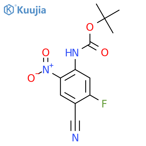 Tert-butyl (4-cyano-5-fluoro-2-nitrophenyl)carbamate structure