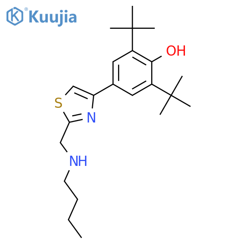 PHENOL, 4-[2-[(BUTYLAMINO)METHYL]-4-THIAZOLYL]-2,6-BIS(1,1-DIMETHYLETHYL)- structure