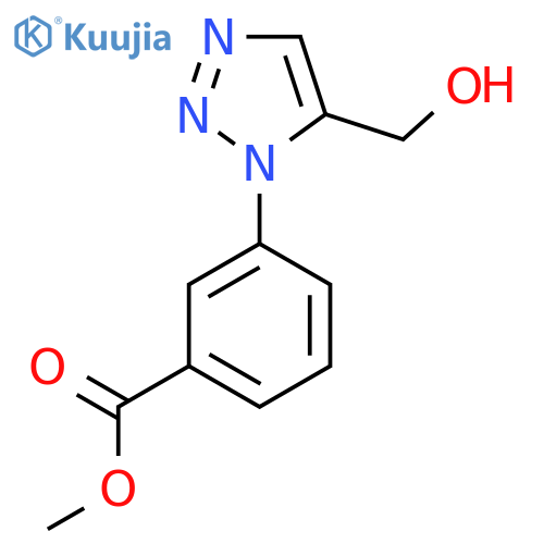 Methyl 3-(5-(hydroxymethyl)-1H-1,2,3-triazol-1-yl)benzoate structure