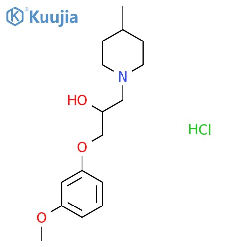 1-(3-Methoxyphenoxy)-3-(4-methylpiperidin-1-yl)propan-2-ol hydrochloride structure