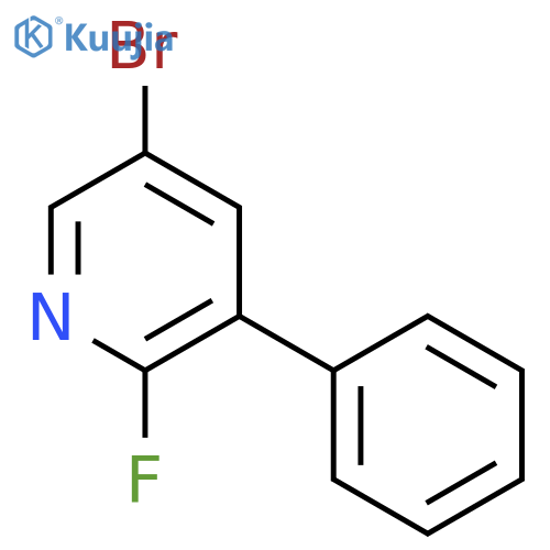 Pyridine, 5-bromo-2-fluoro-3-phenyl- structure