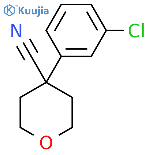 4-(3-chlorophenyl)oxane-4-carbonitrile structure