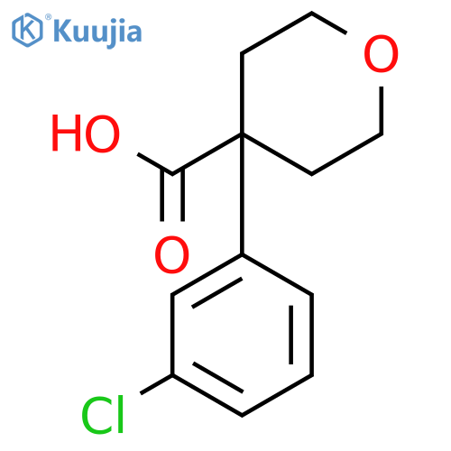 4-(3-chlorophenyl)oxane-4-carboxylic acid structure