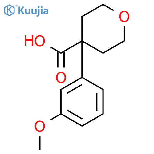 4-(3-methoxyphenyl)oxane-4-carboxylic acid structure