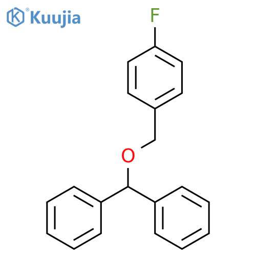 Benzene, 1-[(diphenylmethoxy)methyl]-4-fluoro- structure