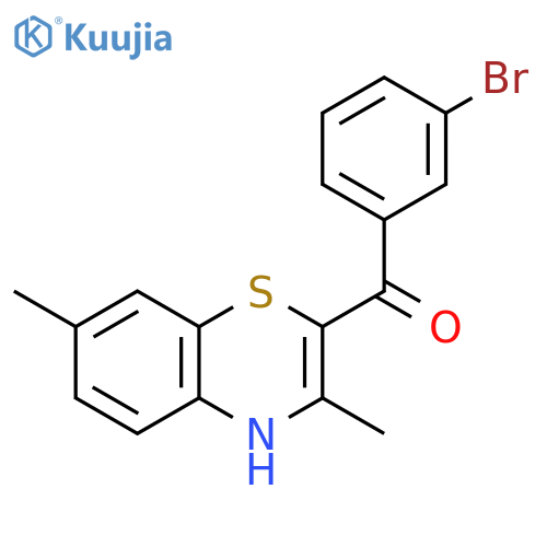 METHANONE, (3-BROMOPHENYL)(3,7-DIMETHYL-4H-1,4-BENZOTHIAZIN-2-YL)- structure