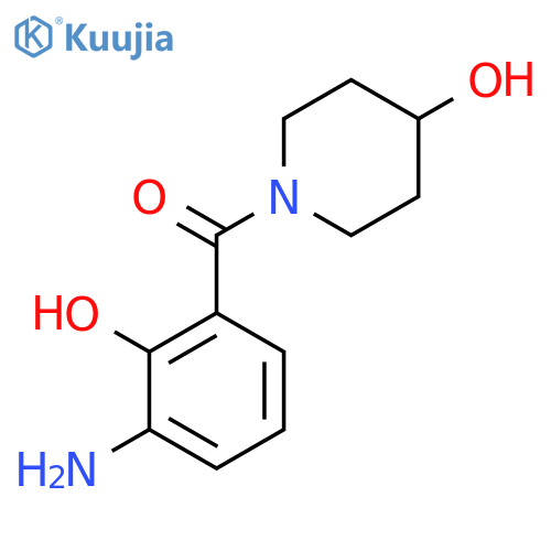 (3-Amino-2-hydroxyphenyl)(4-hydroxypiperidin-1-yl)methanone structure