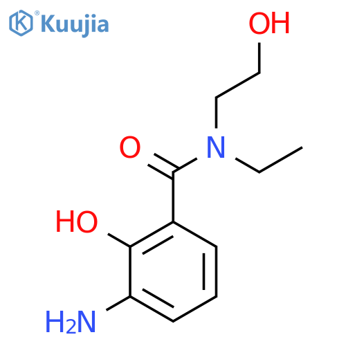 Benzamide, 3-amino-N-ethyl-2-hydroxy-N-(2-hydroxyethyl)- structure