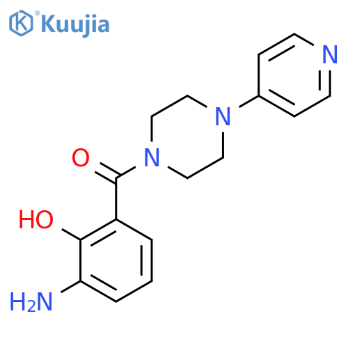 Methanone, (3-amino-2-hydroxyphenyl)[4-(4-pyridinyl)-1-piperazinyl]- structure