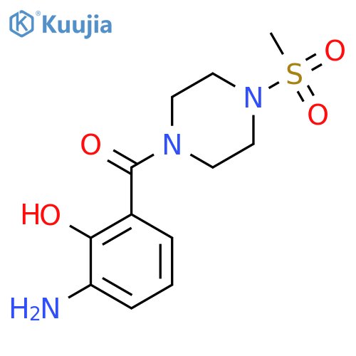 (3-Amino-2-hydroxyphenyl)(4-(methylsulfonyl)piperazin-1-yl)methanone structure