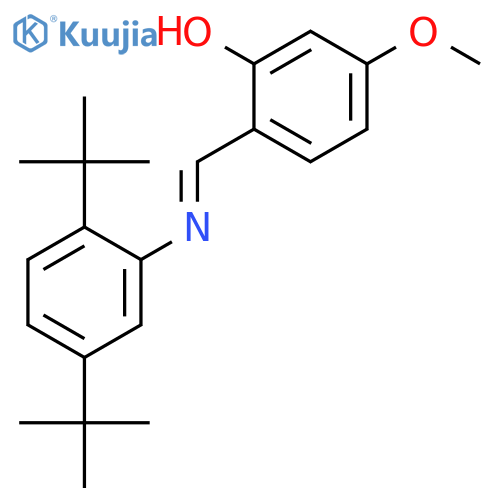 Phenol, 2-[[[2,5-bis(1,1-dimethylethyl)phenyl]imino]methyl]-5-methoxy- structure