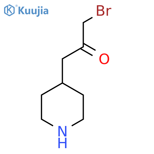 1-Bromo-3-(piperidin-4-yl)propan-2-one structure
