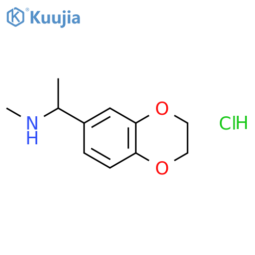 [1-(2,3-Dihydro-benzo[1,4]dioxin-6-yl)-ethyl]-methyl-amine hydrochloride structure