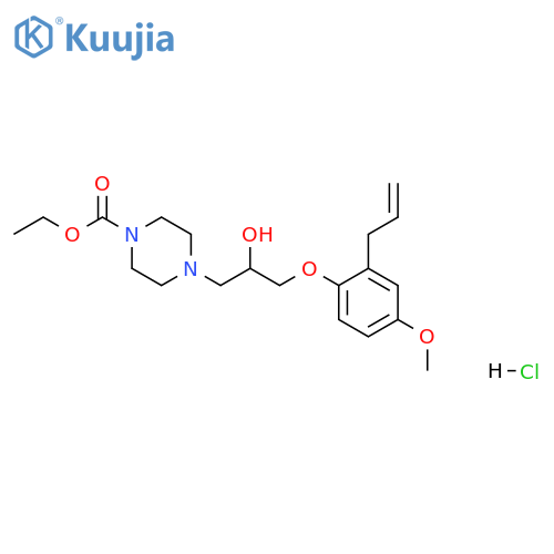 ethyl 4-{2-hydroxy-3-4-methoxy-2-(prop-2-en-1-yl)phenoxypropyl}piperazine-1-carboxylate hydrochloride structure
