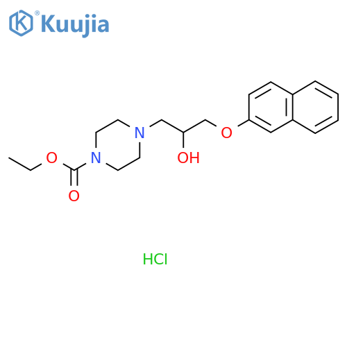 ethyl 4-2-hydroxy-3-(naphthalen-2-yloxy)propylpiperazine-1-carboxylate hydrochloride structure