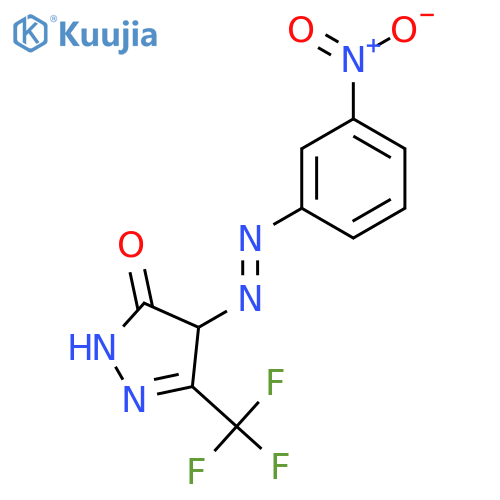 4-(3-Nitro-phenylazo)-5-trifluoromethyl-2,4-dihydro-pyrazol-3-one structure