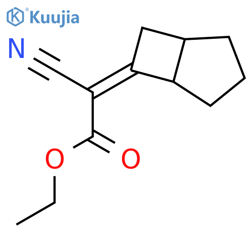 Acetic acid, 2-(bicyclo[3.2.0]hept-6-ylidene)-2-cyano-, ethyl ester structure