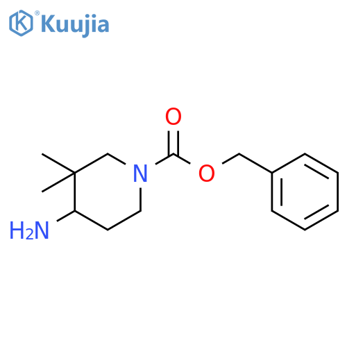 1-PIPERIDINECARBOXYLIC ACID, 4-AMINO-3,3-DIMETHYL-, PHENYLMETHYL ESTER structure