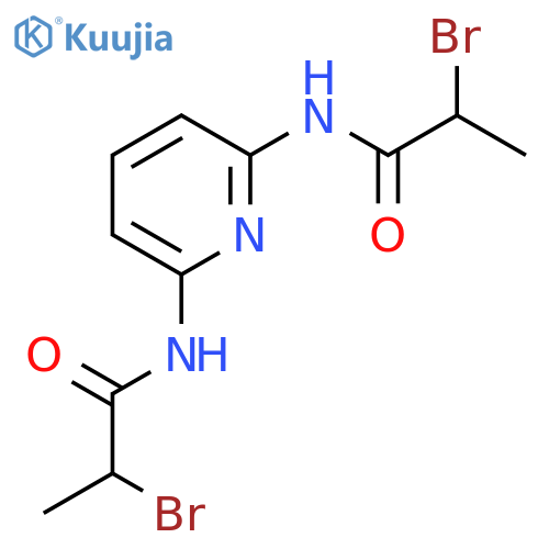 N,N'-(Pyridine-2,6-diyl)bis(2-bromopropanamide) structure