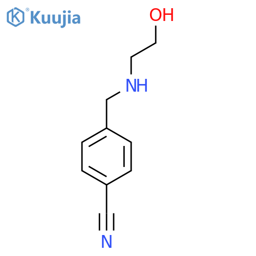 4-{(2-hydroxyethyl)aminomethyl}benzonitrile structure