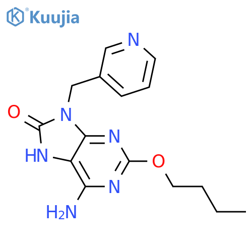 8H-PURIN-8-ONE, 6-AMINO-2-BUTOXY-7,9-DIHYDRO-9-(3-PYRIDINYLMETHYL)- structure