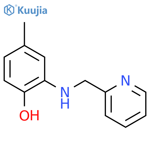4-Methyl-2-{[(pyridin-2-yl)methyl]amino}phenol structure
