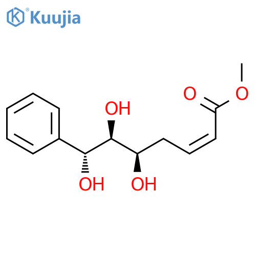 Methyl (2Z,5R,6S,7R)-5,6,7-trihydroxy-7-phenyl-2-heptenoate structure