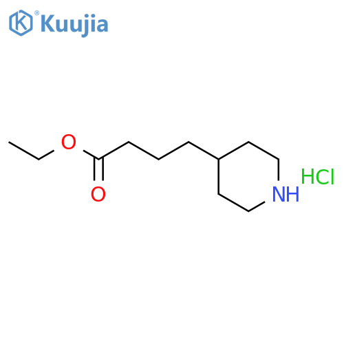 Ethyl 4-(piperidin-4-yl)butanoate hydrochloride structure