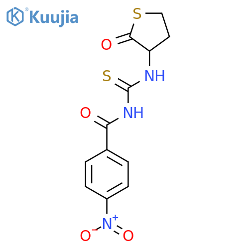 1-(4-nitrobenzoyl)-3-(2-oxothiolan-3-yl)thiourea structure