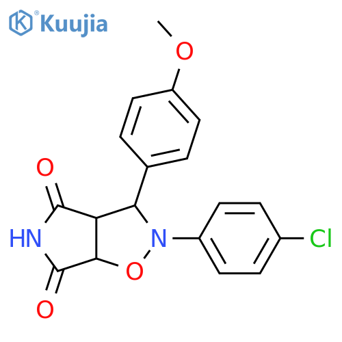 2-(4-chlorophenyl)-3-(4-methoxyphenyl)-hexahydro-2H-pyrrolo3,4-d1,2oxazole-4,6-dione structure