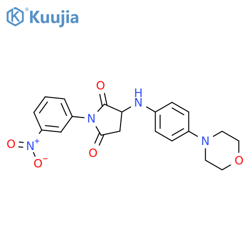 3-{4-(morpholin-4-yl)phenylamino}-1-(3-nitrophenyl)pyrrolidine-2,5-dione structure