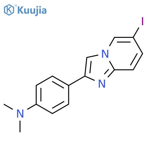 4-(6-iodoimidazo[1,2-a]pyridin-2-yl)-N,N-dimethylaniline structure