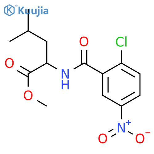 methyl N-(2-chloro-5-nitrobenzoyl)leucinate structure