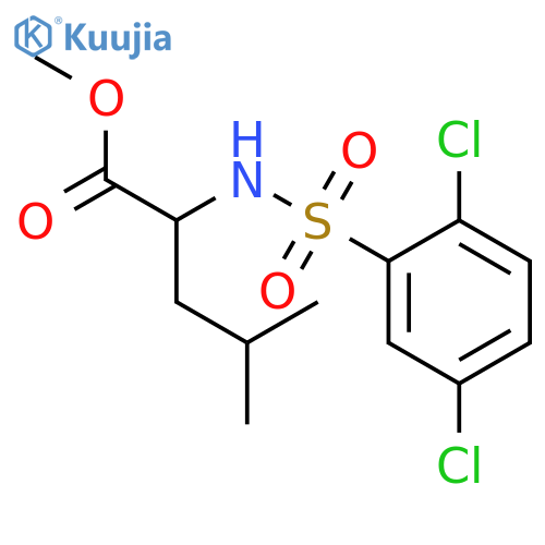 methyl 2-{[(2,5-dichlorophenyl)sulfonyl]amino}-4-methylpentanoate structure