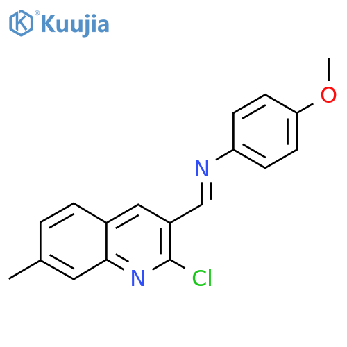 1-(2-chloro-7-methylquinolin-3-yl)-N-(4-methoxyphenyl)methanimine structure