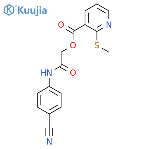 2-((4-Cyanophenyl)amino)-2-oxoethyl 2-(methylthio)nicotinate structure