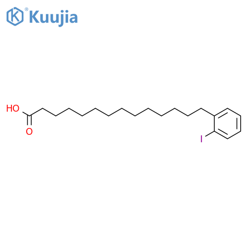 Benzenetetradecanoic acid, 2-iodo- structure