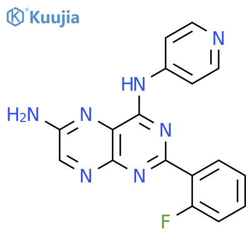 4,6-PTERIDINEDIAMINE, 2-(2-FLUOROPHENYL)-N4-4-PYRIDINYL- structure