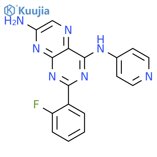 4,7-Pteridinediamine, 2-(2-fluorophenyl)-N4-4-pyridinyl- structure