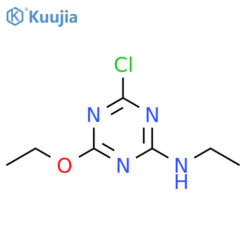 4-chloro-6-ethoxy-n-ethyl-1,3,5-triazin-2-amine structure