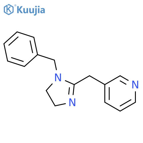 PYRIDINE, 3-[[4,5-DIHYDRO-1-(PHENYLMETHYL)-1H-IMIDAZOL-2-YL]METHYL]- structure