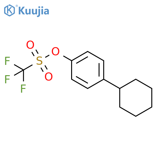 Methanesulfonic acid, 1,1,1-trifluoro-, 4-cyclohexylphenyl ester structure