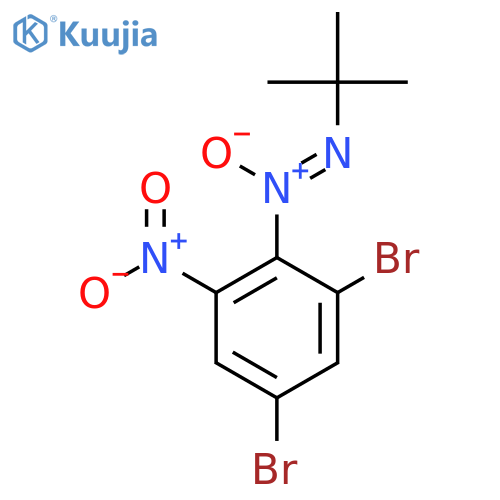 Tert-butyl(2,4-dibromo-6-nitrophenyl)diazene oxide structure