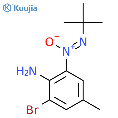 BENZENAMINE, 2-BROMO-6-[(1,1-DIMETHYLETHYL)-NNO-AZOXY]-4-METHYL- structure