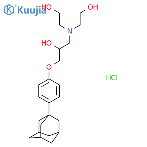 1-4-(adamantan-1-yl)phenoxy-3-bis(2-hydroxyethyl)aminopropan-2-ol hydrochloride structure