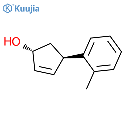 2-Cyclopenten-1-ol, 4-(2-methylphenyl)-, (1R,4R)-rel- structure