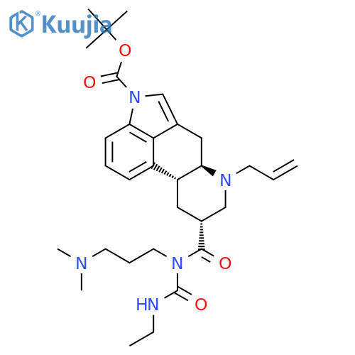 tert-butyl (5R,8R,10R)-6-allyl-8-[[[3-(dimethylamino)propyl][(ethylamino)carbonyl]amino]carbonyl]ergoline-1-carboxylate structure
