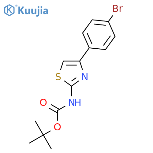 tert-butyl N-4-(4-bromophenyl)-1,3-thiazol-2-ylcarbamate structure