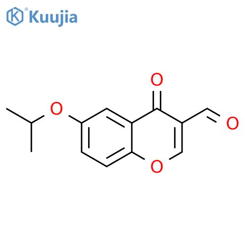 6-isopropoxy-4-oxo-4H-chromene-3-carbaldehyde structure