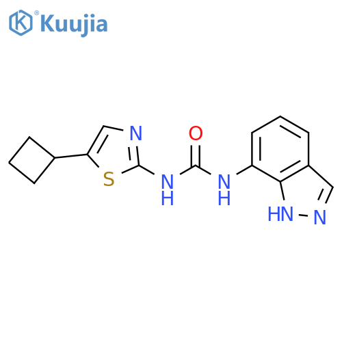 Urea, N-(5-cyclobutyl-2-thiazolyl)-N'-1H-indazol-7-yl- structure